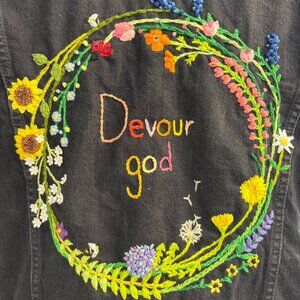 Decorated jean jacket